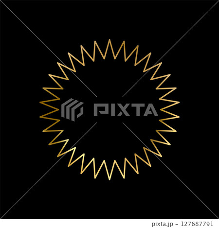 Outline Gold Star icon. Holiday stars line art 127687791