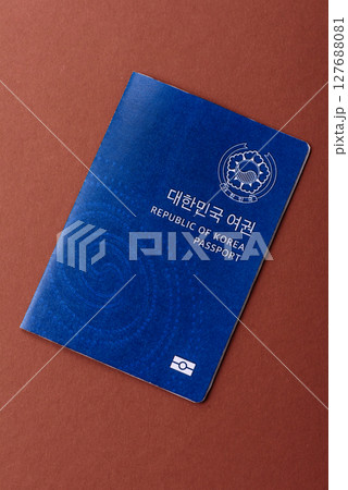 Korean passport for travelling, flying and doing business. South korea document 127688081