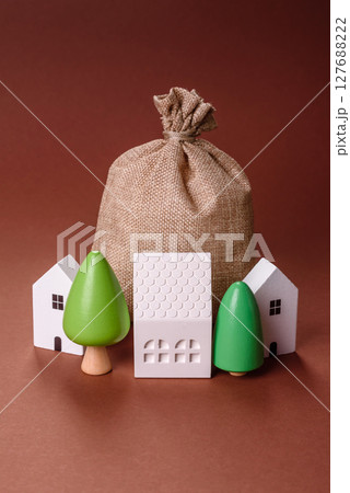 Money, property and loan, conceptual business background 127688222