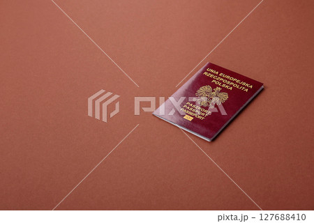 Poland passport for travelling, flying and doing business 127688410