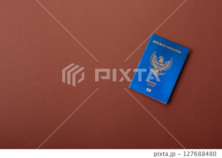 Indonesian passport for travelling, flying and doing business 127688480