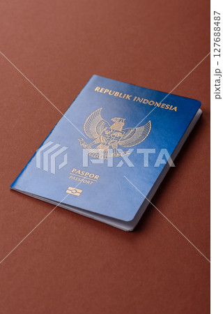 Indonesian passport for travelling, flying and doing business 127688487