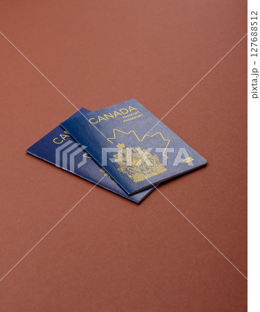 Canadian passport for travelling, flying and doing business. Canada document Canadian passport for travelling, flying and doing business. Canada document 127688512