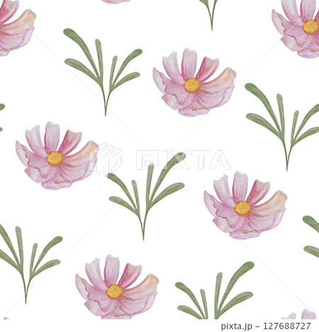 leaf pattern watercolor 127688727