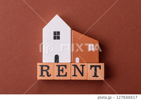 Renting a house, buying a property, renting a car 127688817