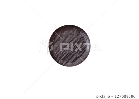 Empty plate with fork, cutlery for dinner table Empty plate with fork, cutlery for dinner table 127689596