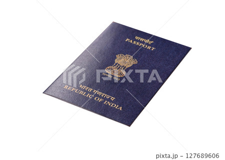 Indian passport for travelling, flying and doing business. India document Indian passport for travelling, flying and doing business. India document 127689606