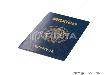 Mexican passport for travelling, flying and doing business. Mexico document Mexican passport for travelling, flying and doing business. Mexico document 127689609