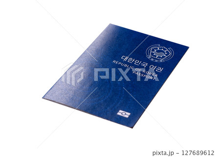 Korean passport for travelling, flying and doing business. South korea document Korean passport for travelling, flying and doing business. South korea document 127689612