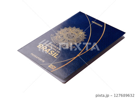 Brazilian passport for travelling, flying and doing business. Brazil document 127689632