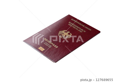 German passport, German document for travelling, border crossing German passport, German document for travelling, border crossing 127689655