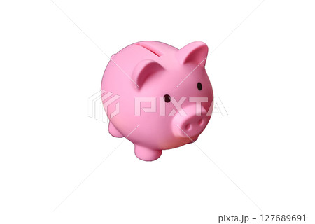 Piggy bank as a financial conceptual background with coins, doing business, saving money 127689691