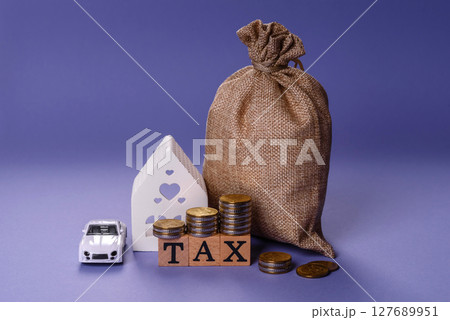 Tax on real estate, property, car or business. Mortgage finance payments 127689951