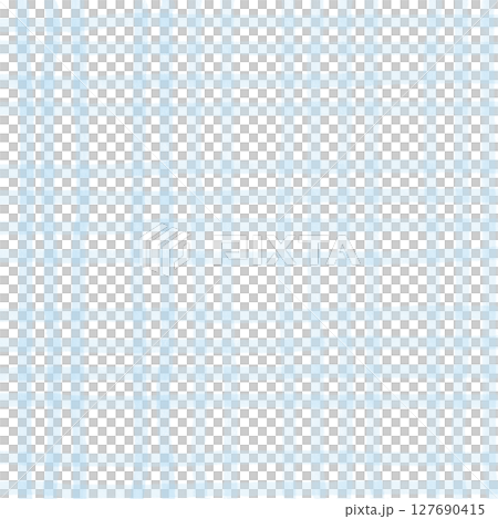 Blue Plaid Gingham Madras Check Hand Drawn Background Pattern Overlay 127690415
