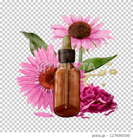 This is a soothing Herbal Essence Oil infused with the delicate beauty of Pink Flowers 127690580