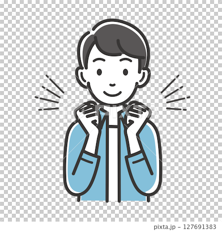 興奮的年輕人 127691383