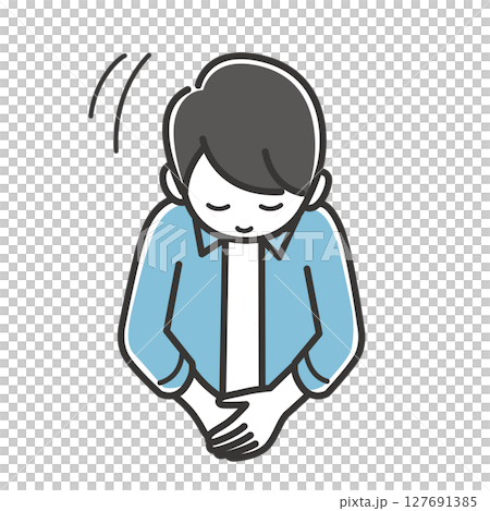 Young man bowing 127691385