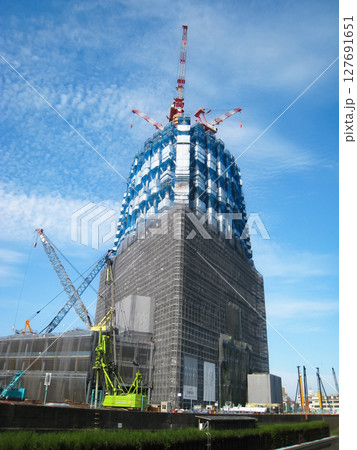 東京 墨田区 建設中の東京スカイツリータウン 2009年8月 東京 墨田区 建設中の東京スカイツリータウン 2009年8月 127691651