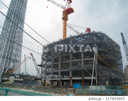 東京 墨田区 建設中の東京スカイツリータウン 2010年07月 東京 墨田区 建設中の東京スカイツリータウン 2010年07月 127691665