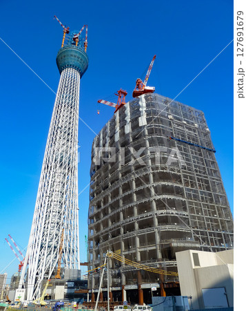東京 墨田区 建設中の東京スカイツリータウン 2010年09月 東京 墨田区 建設中の東京スカイツリータウン 2010年09月 127691679