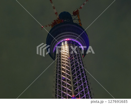 東京 墨田区 建設中の東京スカイツリータウン 2010年10月 東京 墨田区 建設中の東京スカイツリータウン 2010年10月 127691685