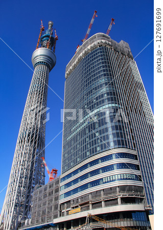 東京 墨田区 建設中の東京スカイツリータウン 2011年01月 東京 墨田区 建設中の東京スカイツリータウン 2011年01月 127691699