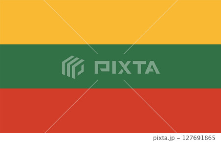The national flag of Lithuania, sign, banner, icon, badge. The national flag of Lithuania, sign, banner, icon, badge. 127691865