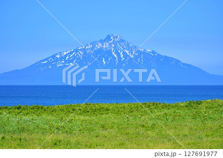 北海道 利尻島を望む絶景 北海道 利尻島を望む絶景 127691977