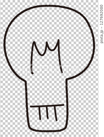 Simple monochrome light bulb illustration Simple monochrome light bulb illustration 127692080