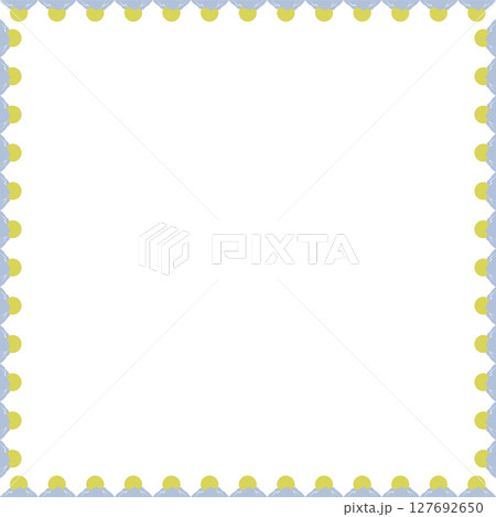 Blue mountains frame. Nature and camping landscape vector template. Empty frame box Blue mountains frame. Nature and camping landscape vector template. Empty frame box 127692650