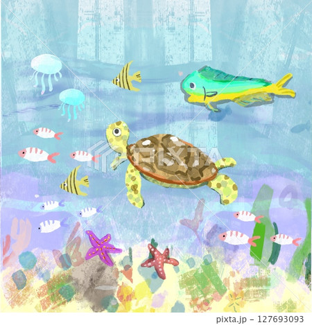 海のなかまたち – カラフルな海の生き物たちの物語Friends of the Sea – A Co 127693093