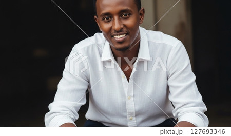 Smiling Ethiopian man. Smiling Ethiopian man. 127693346