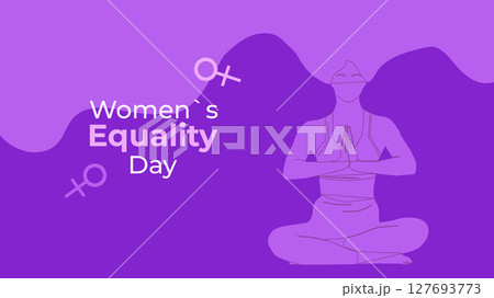 Womens Equality Day USA on August 26. Banner...のイラスト素材 [127693773] - PIXTA