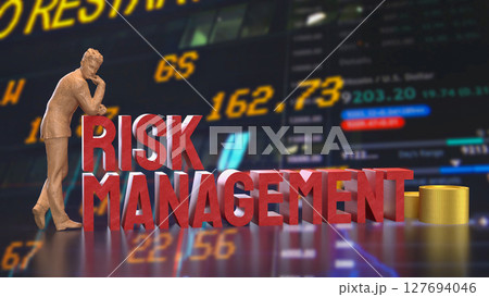 The Red risk management for Business concept 3d Rendering. 127694046
