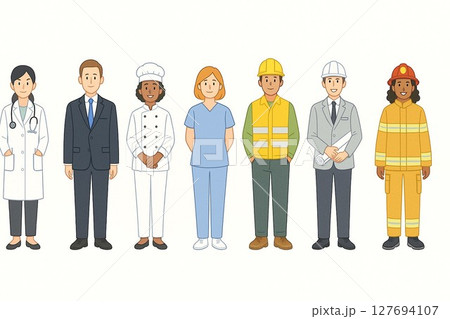 様々な職業の人たち 127694107