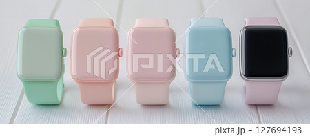 パステルカラーのスマートウォッチコレクション 127694193