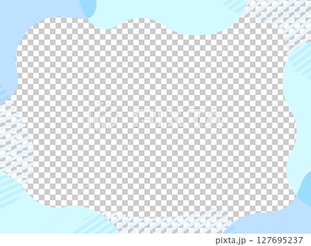 涼しげな流体シェイプのフレーム 127695237