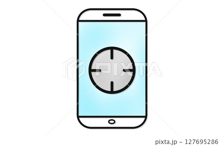 スマートフォンの「集中モード」アイコン 127695286
