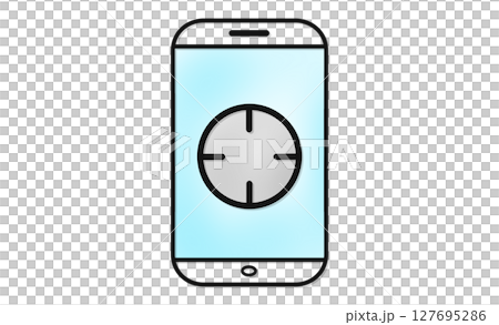 スマートフォンの「集中モード」アイコン 127695286