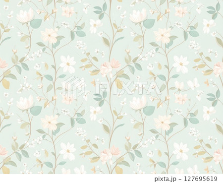 《AI画像》花柄の背景素材 《AI画像》花柄の背景素材 127695619