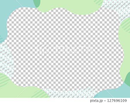 Cute green fluid shaped frame Cute green fluid shaped frame 127696109