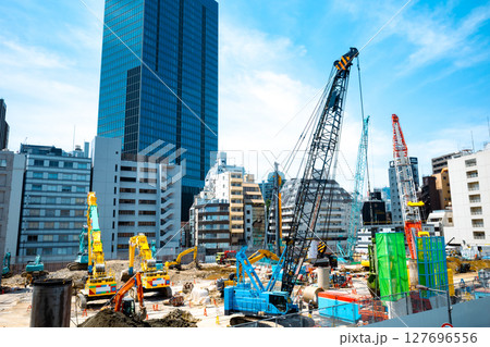 大規模建設現場のある都市風景 再開発中の池袋 2025.06 d-3 ライトカラー 大規模建設現場のある都市風景 再開発中の池袋 2025.06 d-3 ライトカラー 127696556