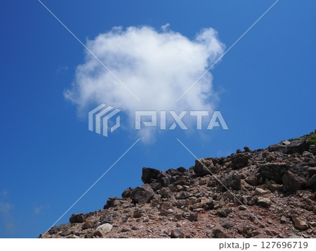 稜線のすぐ横にぽっかり浮かぶ綿のような雲(20250620111000) 稜線のすぐ横にぽっかり浮かぶ綿のような雲(20250620111000) 127696719