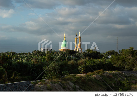 Mosque Amidst Tropical Greenery - Peaceful Islamic Architecture Mosque Amidst Tropical Greenery - Peaceful Islamic Architecture 127698176