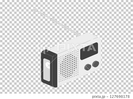 Disaster prevention radio illustration 127698178