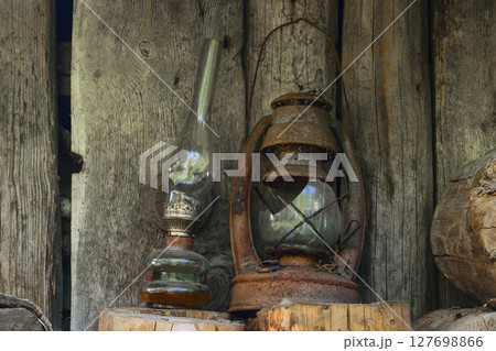 Old oil lamps Old oil lamps 127698866