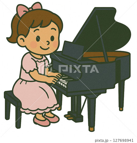 ピアノの発表会女の子 127698941