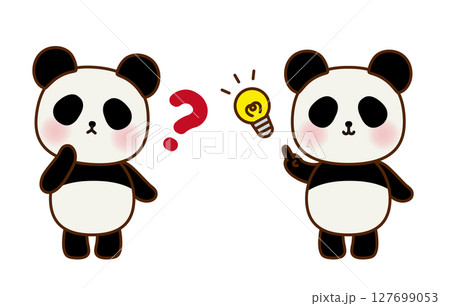 疑問とひらめきのパンダ キャラクターセット 疑問とひらめきのパンダ キャラクターセット 127699053