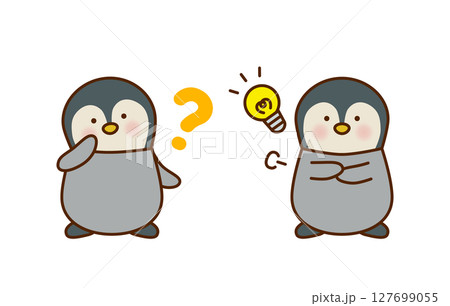 疑問とひらめきのペンギン キャラクターセット 疑問とひらめきのペンギン キャラクターセット 127699055