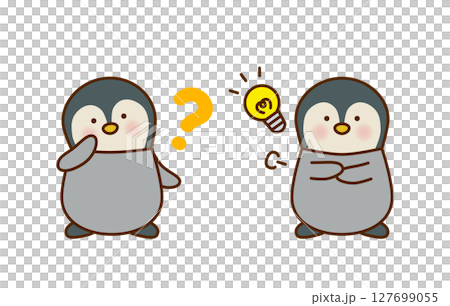疑問とひらめきのペンギン キャラクターセット 疑問とひらめきのペンギン キャラクターセット 127699055